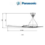 Quạt Trần Panasonic 5 Cánh F-60DHN – Kết Nối Wi-Fi - Ảnh 5