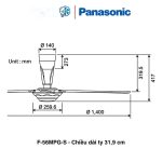 Quạt Trần Panasonic F-56MPG-GO 4 Cánh Màu Vàng Ánh Kim - Ảnh 2