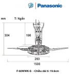 Quạt Trần Panasonic 5 Cánh F-60WWK Màu Trắng Động Cơ AC - Ảnh 5