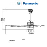 Quạt Trần Panasonic 6 Cánh F-70ZBP Màu Đen 51W Cảm Biến Chuyển Động - Ảnh 4