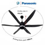 Quạt Trần Panasonic 6 Cánh F-70ZBP Màu Đen 51W Cảm Biến Chuyển Động - Ảnh 3