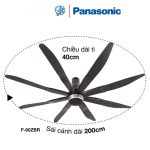 Quạt Trần Panasonic 8 Cánh F-80ZBR Màu Đen Cỡ Lớn 57W Cảm Biến Chuyển Động - Ảnh 4