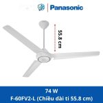 Quạt Trần Panasonic F-60FV2 3 Cánh Màu Trắng Hộp Số - Ảnh 5
