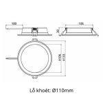 Đèn led âm trần DN 3G 9W Panasonic - Ảnh 4