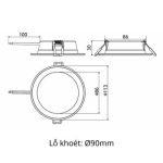 Đèn led âm trần DN 3G 9W Panasonic - Ảnh 3